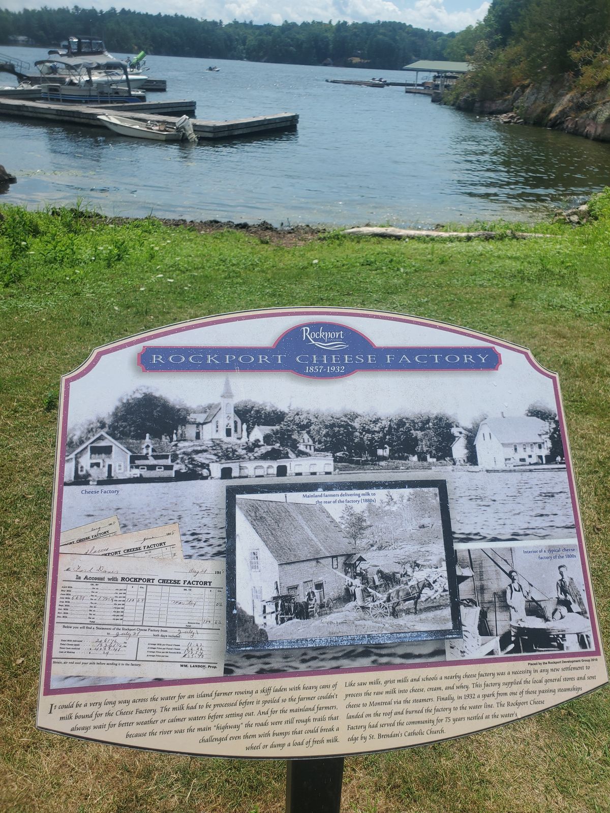 Rockport cheese factory outdoor leaflet