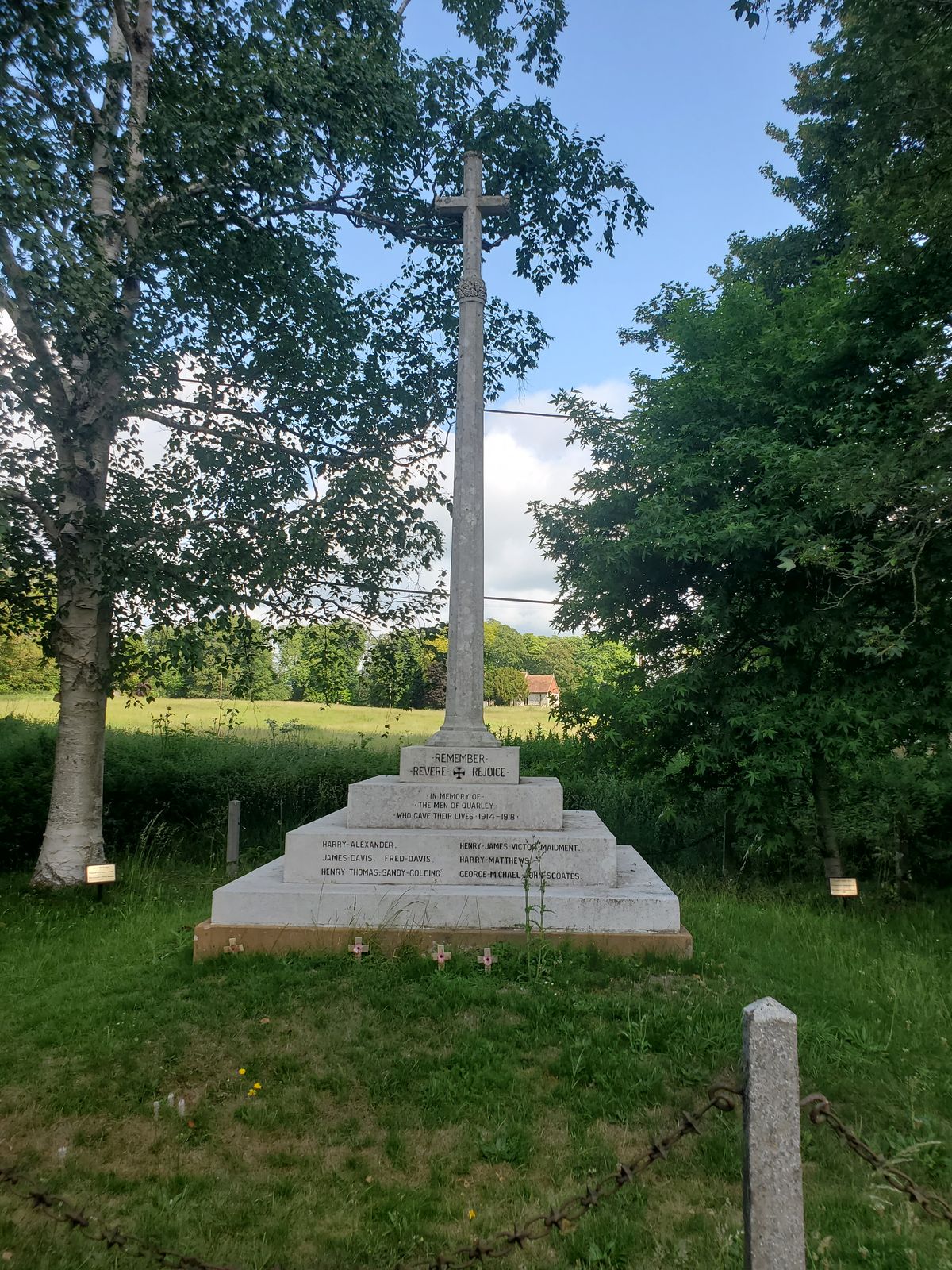 World War 1 memorial in Quarley