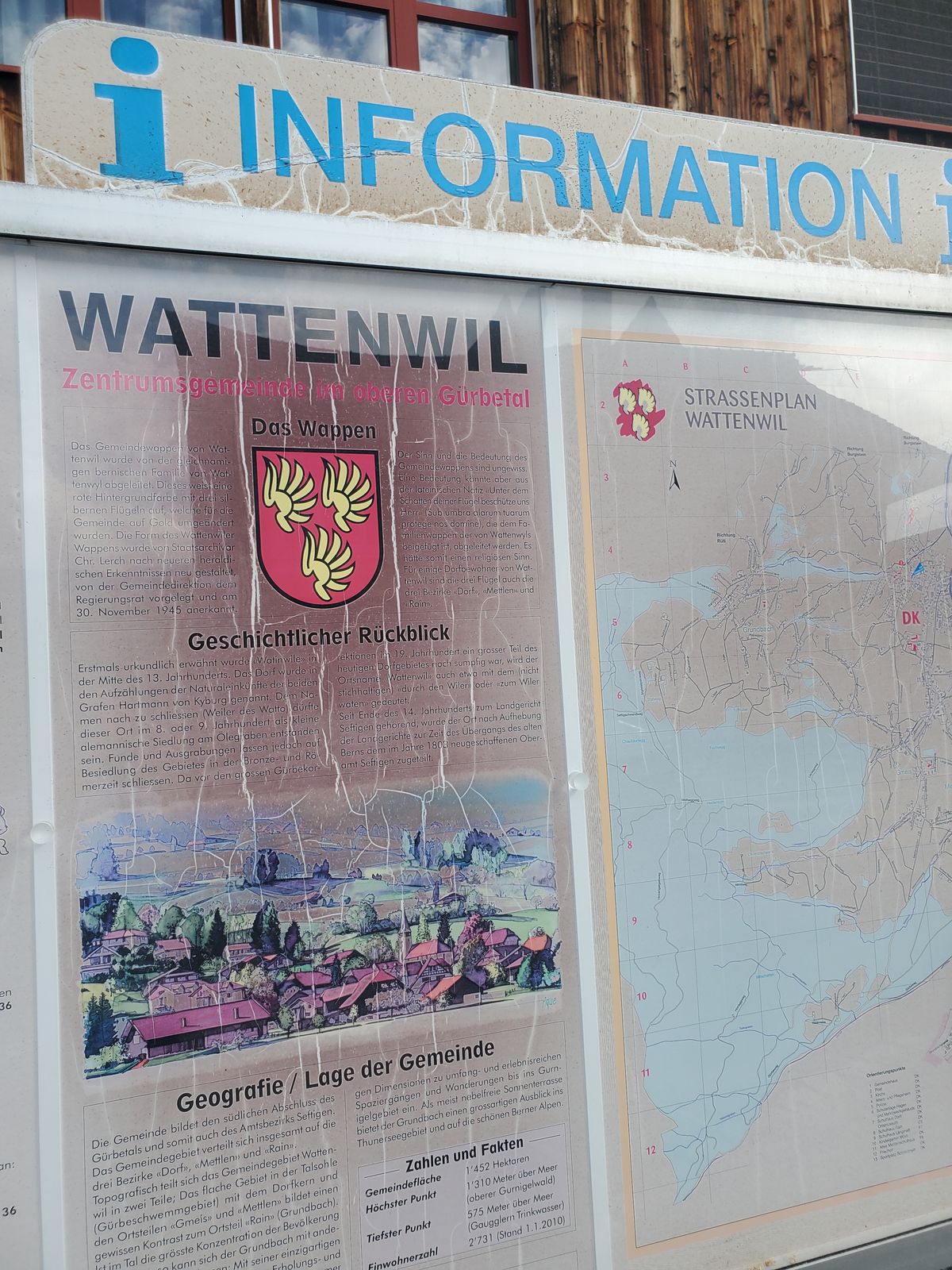 Wattenwil town post board