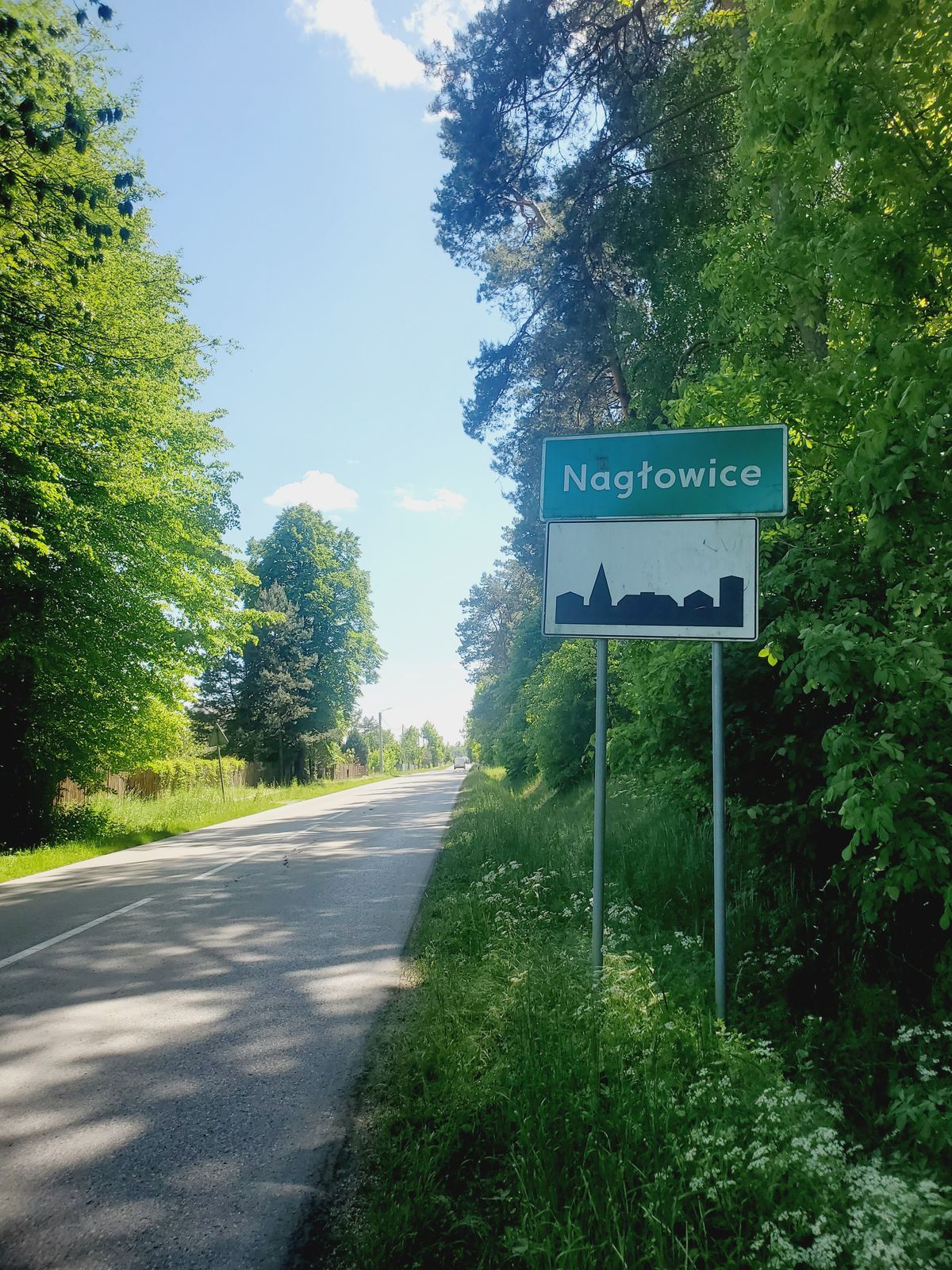 Nagłowice town sign